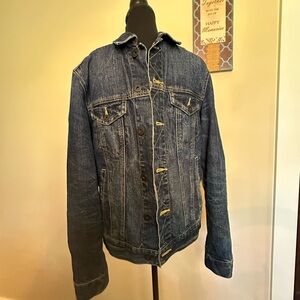 American Eagle Outfitters distressed denim jean jacket.  Size S